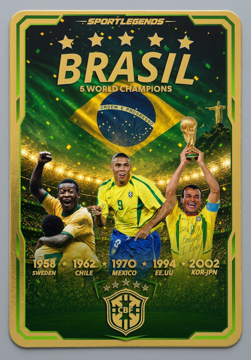 BRAZIL — 5X FIFA WORLD CHAMPIONS
