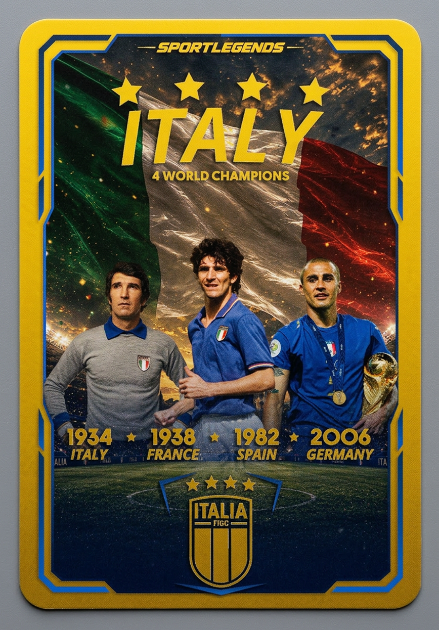 ITALY — 4X FIFA WORLD CHAMPIONS